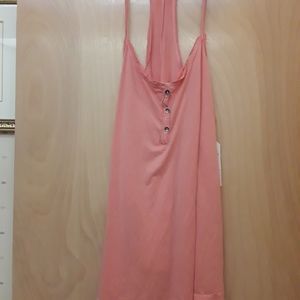Anthro Pink Button Tank Melrose Market
